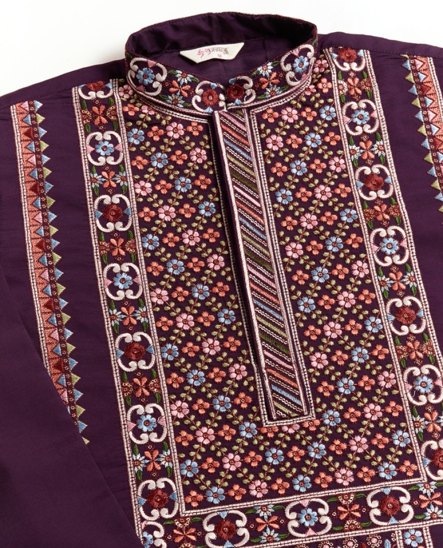 61302-purple - Colors of Tradition –  Purple Statement Kurtas for Every Celebration